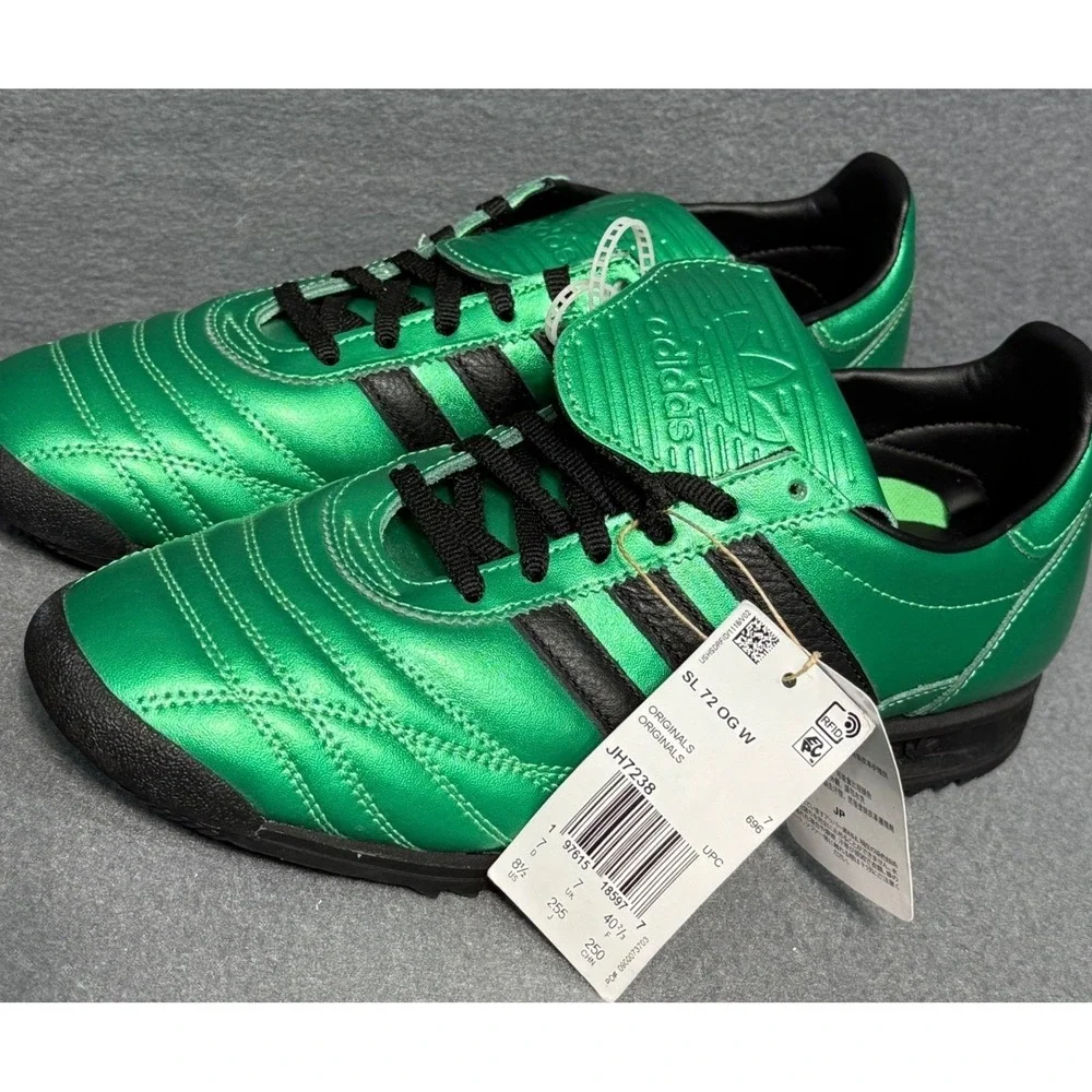 110$MSRP Adidas SL72 OG Semi Screaming Green/Core Black Womens‎ 8.5 New/No Box